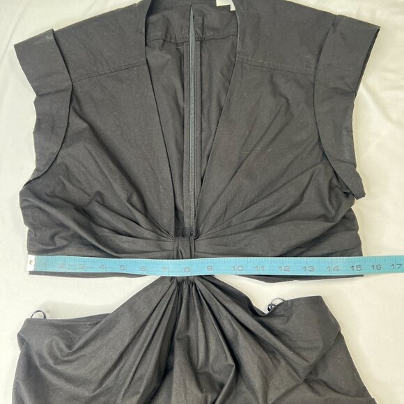 A.L.C. Alexandria Dress Black Cut Out Fit and Flare Cotton Midi Maxi 8 - Picture 10 of 16